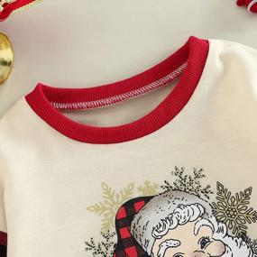 img 3 attached to Newborn Christmas Outfit: Infant Baby Girl & Boy Long Sleeve Romper Bodysuit Sweatshirt Pullover Top