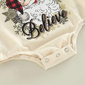 img 1 attached to Newborn Christmas Outfit: Infant Baby Girl & Boy Long Sleeve Romper Bodysuit Sweatshirt Pullover Top