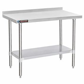img 4 attached to 24X48 Inch NSF Stainless Steel Commercial Kitchen Prep Table With Metal Backsplash - Utility Work Bench For Restaurant, Hotel, Home Kitchen And Garage By DuraSteel