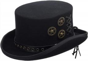 img 4 attached to Make A Bold Statement With ULTRAFINO'S Astro Hatter Victorian Black Lining Top Hat
