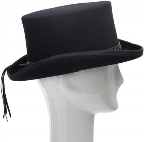 img 2 attached to Make A Bold Statement With ULTRAFINO'S Astro Hatter Victorian Black Lining Top Hat