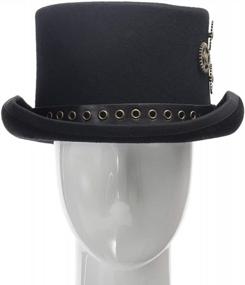 img 3 attached to Make A Bold Statement With ULTRAFINO'S Astro Hatter Victorian Black Lining Top Hat