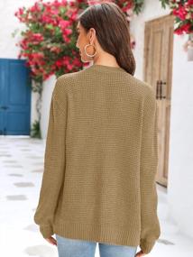 img 3 attached to Stay Cozy And Stylish With Women'S Open-Front Cardigans: Long Sleeve Soft Knit Sweater With Botton Down, V Neck, And Tunic Fit