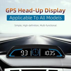 img 3 attached to Universal Car HUD Head Up Display With Digital GPS Speedometer, MPH/KM Acceleration Time, Compass, Altitude & Driving Distance Monitoring - Overspeed Alarm HD LCD Display For All Vehicles