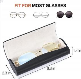 img 3 attached to Vemiss Hard Shell Eyeglasses Case Lightweight Portable Protective Storage For Women And Men