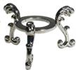 silver-plated flowering crystal ball stand - small size for 2" (50-60mm) diameter balls | amlong crystal logo