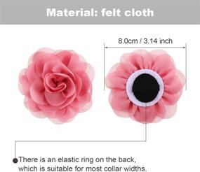 img 3 attached to 🌸 Leinuosen 20 Pieces Dog Collar Flowers Pet Bow Tie Flower Collars for Puppy Collar Grooming Accessories (8 cm, Pack of 20)