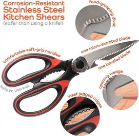 img 1 attached to Premium 5-In-1 Kitchen Shears With Peeler Set - SEO Optimized