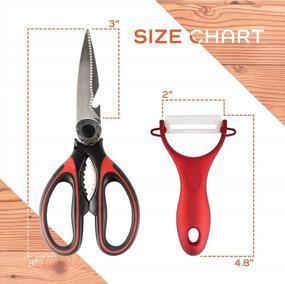 img 3 attached to Premium 5-In-1 Kitchen Shears With Peeler Set - SEO Optimized