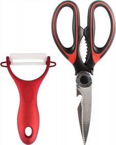 img 4 attached to Premium 5-In-1 Kitchen Shears With Peeler Set - SEO Optimized