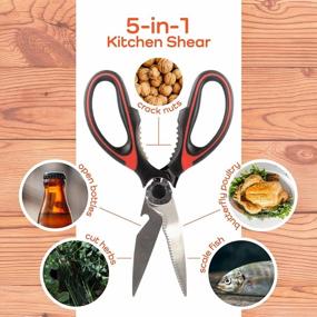 img 2 attached to Premium 5-In-1 Kitchen Shears With Peeler Set - SEO Optimized