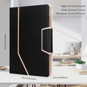 img 2 attached to Toplive Padfolio Portfolio Case: Executive Business Folder With Document Sleeve, Clipboard & Card Holders For Women/Men - Black