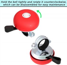 img 1 attached to Loud Bike Bell For Beach Cruiser & Mountain Bikes - Greallthy Classic Bicycle Ring Bell