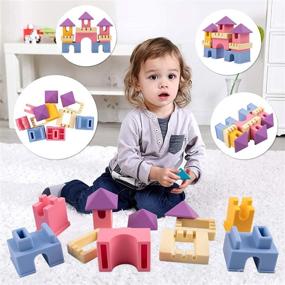 img 3 attached to CHIN FAI Silicone Stacking Building Baby & Toddler Toys