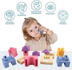 img 1 attached to CHIN FAI Silicone Stacking Building Baby & Toddler Toys