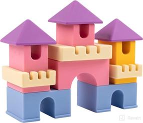 img 4 attached to CHIN FAI Silicone Stacking Building Baby & Toddler Toys