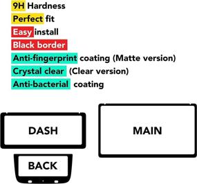 img 1 attached to 📱 Premium PET Screen Protectors for Rivian R1T/R1S - Easy Install, No Bubbles, Matte Finish (3-in-1)