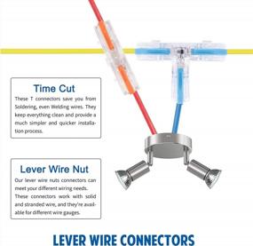 img 2 attached to Lever Wire Connector Kit: 20 Pack Combo With T-Tap Connectors And 2-Way Splice Connectors For AWG 28-12 - Reliable And Easy To Use