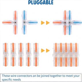 img 3 attached to Lever Wire Connector Kit: 20 Pack Combo With T-Tap Connectors And 2-Way Splice Connectors For AWG 28-12 - Reliable And Easy To Use