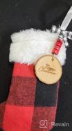 img 1 attached to 12 Pack Of Sattiych Mini Christmas Stockings: 6.3 Inches Red And Black Buffalo Plaid Farmhouse Design With Faux Fur Cuff review by Leroy Wolfe