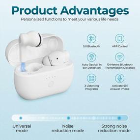 img 1 attached to Maihear Rechargeable Bluetooth Hearing Aids With APP Control For Seniors Adults, Digital Personal Sound Amplifier Device With Earbuds For Feedback Reduction And Noise Cancelling - 1 Pair