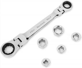 img 4 attached to 7-Piece Metric Ratcheting Wrench Set By DURATECH - 8-19Mm, 72 Tooth Gear, CR-V Steel & Tool Organizer