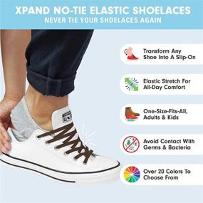 img 3 attached to No Tie Shoelaces With Elastic System - Universal Fit For Kids And Adults - Xpand Laces