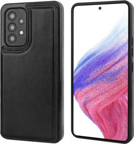 img 3 attached to Protect Your Samsung Galaxy A53 With Onetop'S Durable Wallet Case - Card Holder, Kickstand, And Shockproof Cover - 5G 6.5 Inch (Black)