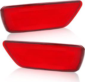 img 4 attached to HERCOO Rear Bumper Reflector Light Lamp: Jeep Grand Cherokee, Patriot & Dodge Journey Compatible Reflector Pack (2012-2020)
