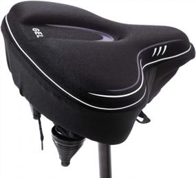 img 1 attached to YBEKI Wide Exercise Bike Seat Cover - Comfortable Bicycle Saddle Cushion Is Filled With Gel And High Density Foam To Make It More Elastic And Soft For Most Indoor Wide Bike Saddles