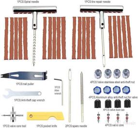 img 3 attached to 🔧 TILIBOTE 46pcs Universal Tire Repair Kit for Car, Motorcycle, Truck, Tractor, Trailer, RV, ATV - Heavy Duty Tire Plug Toolset to Easily Fix Punctures and Flat Tires