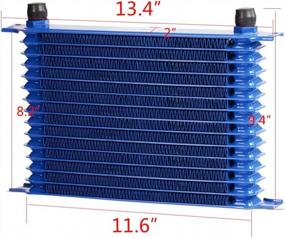 img 2 attached to 15 Row 10An Universal Engine Transmission Oil Cooler Kit With 7" Fixed Black Cooling Fan