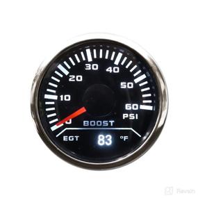 img 3 attached to 📈 MOTOR METER RACING Waterproof 2-in-1 EGT & Boost Gauge Kit - Exhaust Gas Temperature Pyrometer, IP-67 Rustproof, UV Protection, Anti-Fog, 1600F, 60PSI, 2-1/16 Inches