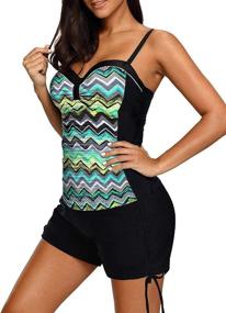 img 2 attached to EVALESS Printed Tankini Swimsuit X Large Women's Clothing : Swimsuits & Cover Ups