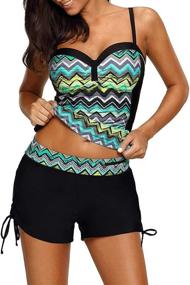 img 3 attached to EVALESS Printed Tankini Swimsuit X Large Women's Clothing : Swimsuits & Cover Ups