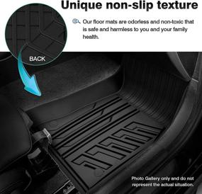 img 2 attached to TGBROS Volkswagen All Weather Non Slip Odourless Interior Accessories , Floor Mats & Cargo Liners