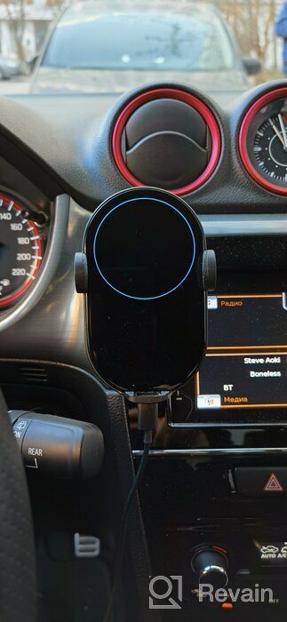 img 1 attached to Xiaomi Wireless Car Charger 20W Black Wireless Charger Holder review by Dila Annisa ᠌