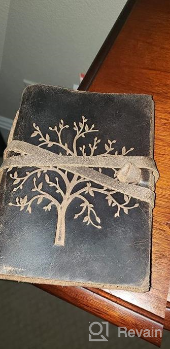 img 1 attached to Leather Journal Notebook For Women - Embossed Tree Of Life, 7 X 5 Inches Mens Diary With 400 Pages Lined Paper College Ruled - Inspirational Gift Idea. review by Steve Collins