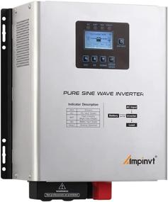 img 4 attached to 1200W Pure Sine Wave Inverter With AC Charger, DC 12V To AC 120V Output - Off Grid Inverter For Lithium, Sealed, AGM, Gel, And Flooded Batteries By Ampinvt