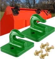 🚜 utvjatv tractor grab hook with backer plate & hardware | 3/8" grade #70 bolt-on grab hook in green | ideal for bucket tractor, rv, utv, atv, truck logo