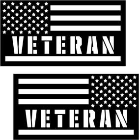 img 3 attached to GatMags Veteran Flag Vehicle Magnets (X2): American Flag Magnet with High Grip Magnetic Vinyl in Black