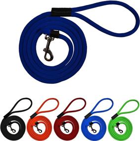 img 2 attached to 🐾 Peak Pooch - 6ft Midnight Blue Dog Leash - Strong Rope Leash for Dogs - Durable Mountain Climbing Rope with Sturdy Bull Buckle &amp; Comfortable Handle