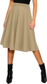 img 4 attached to 👗 Enhanced Elastic Flared Women's Clothing and Skirts by Urban CoCo