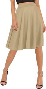 img 1 attached to 👗 Enhanced Elastic Flared Women's Clothing and Skirts by Urban CoCo