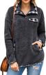 sherpa fleece pullover sweatshirt for women: lightweight, warm, pocketed outwear top logo