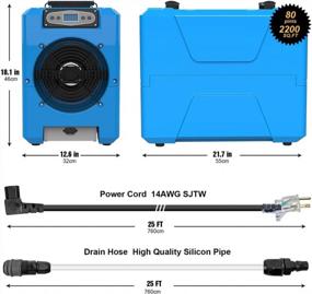 img 3 attached to 🌧️ MOUNTO 80Pints Commercial Roto-Mold Compact Crawl Space Basement Dehumidifier with Pump: Eliminate Moisture Efficiently