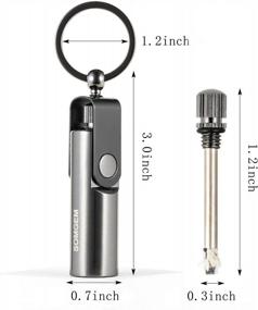 img 3 attached to SOMGEM Permanent Match Keychain 2 Pack, Kerosene Refillable Fire Starter For Outdoor Camping Emergency Survival - Waterproof Flint