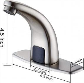 img 1 attached to Modern And Convenient: The Greenspring Touchless Bathroom Faucet With Automatic Sensor, Brushed Nickel Finish And Pop Up Drain