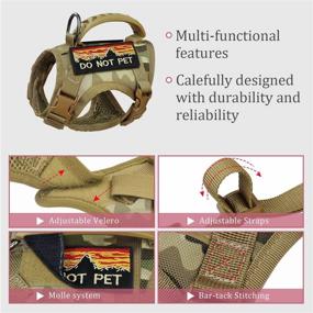 img 2 attached to 🐱 nanappice Tactical Cat Harness: Escape Proof Pet Vest for Walking - Adjustable, Comfy Mesh Padding, Quick-Release Buckle, Rubber Handle