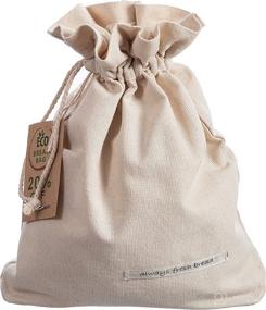 img 4 attached to 🍞 Goodleks Reusable Organic Three-Layer Cotton Bread Bag - Large Homemade Bread Storage Bags, Natural Canvas Bread Storage Bags